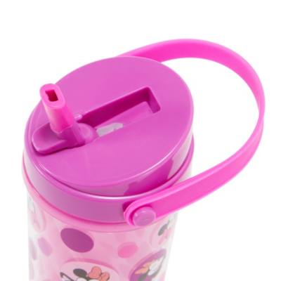 Minnie Mouse Water Bottle with Built-In Straw for Kids
