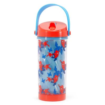 Spider-Man Water Bottle with Built-In Straw for Kids
