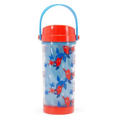 Spider-Man Water Bottle with Built-In Straw for Kids