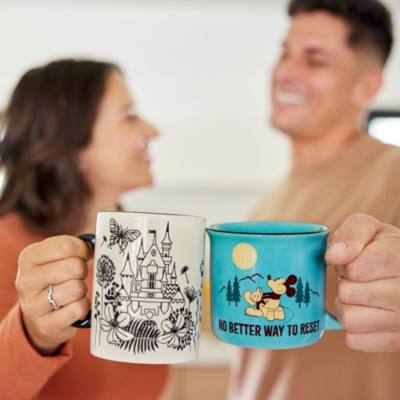 幻想世界城堡花卉馬克杯