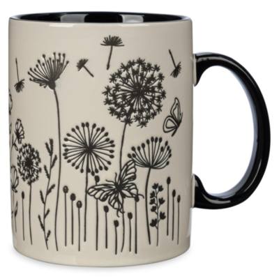 幻想世界城堡花卉馬克杯