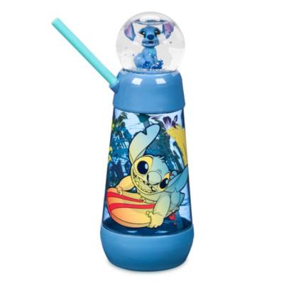 Stitch Snow Globe Tumbler with Straw