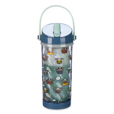 Grogu Colour-Changing Water Bottle with Built-In Straw, Star Wars: The Mandalorian
