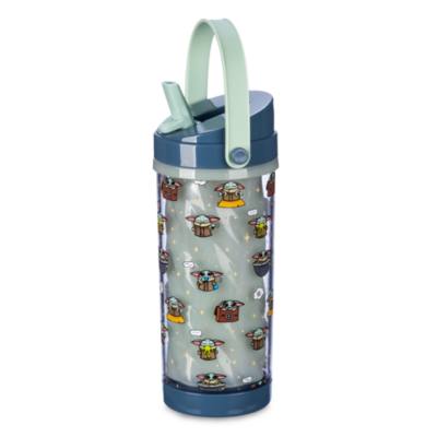 Grogu Colour-Changing Water Bottle with Built-In Straw, Star Wars: The Mandalorian