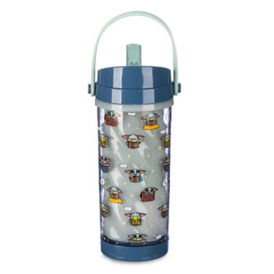 Grogu Colour-Changing Water Bottle with Built-In Straw, Star Wars: The Mandalorian