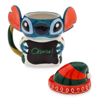 Stitch Holiday Mug with Lid, Lilo & Stitch