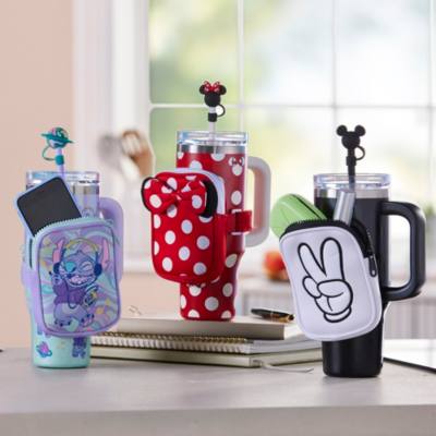 Mickey Mouse Icon Stainless Steel Travel Tumbler with Straw and Zip Case