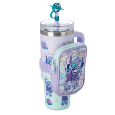 Stitch Stainless Steel Travel Tumbler with Straw and Zip Case, Lilo & Stitch