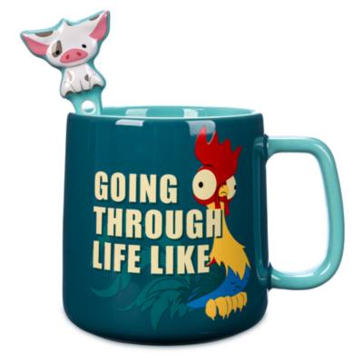 Hei Hei and Pua Mug with Spoon Set, Moana