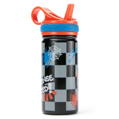Spider-Man Water Bottle with Built-In Straw