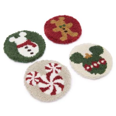Mickey Mouse Punch Needle Holiday Coaster Set