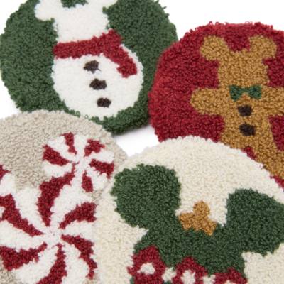 Mickey Mouse Punch Needle Holiday Coaster Set