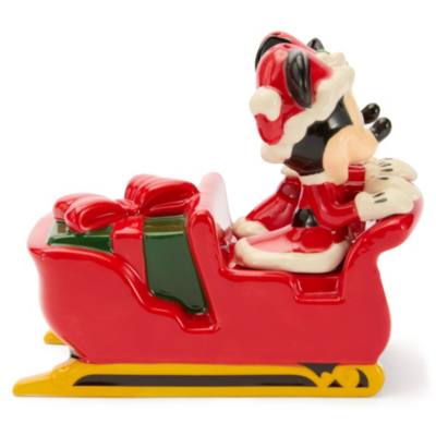 Santa Mickey and Minnie Mouse Salt and Pepper Shaker with Sleigh Set
