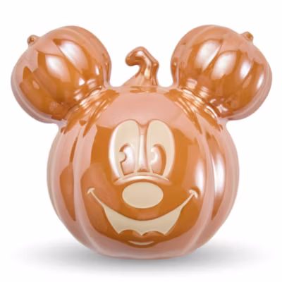 Mickey Mouse Jack-o'-Lantern Stoneware Halloween Candy Bowl