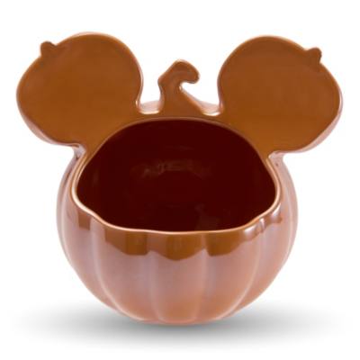 Mickey Mouse Jack-o'-Lantern Stoneware Halloween Candy Bowl