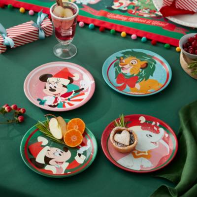Mickey Mouse and Friends Holiday Plate Set