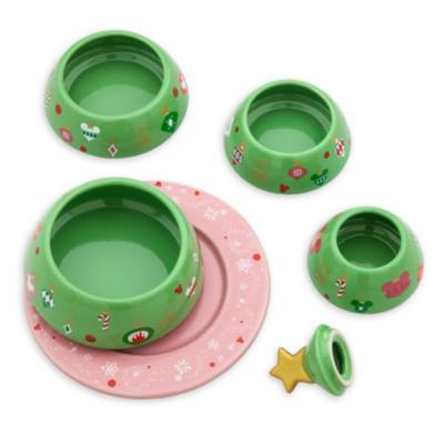 Mickey and Minnie Mouse Icon Holiday Ceramic Measuring Cup Set