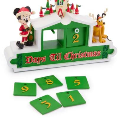 Santa Mickey Mouse and Pluto Holiday Countdown Calendar Figure