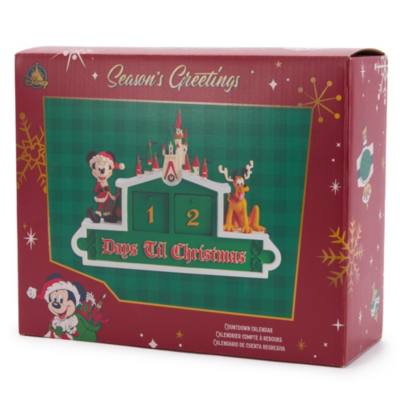 Santa Mickey Mouse and Pluto Holiday Countdown Calendar Figure