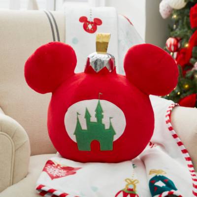 Mickey Mouse Icon Holiday Ornament Throw Pillow