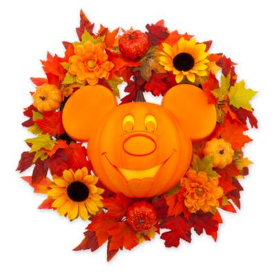 Mickey Mouse Jack-o'-Lantern Halloween Wreath