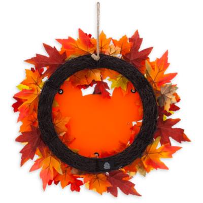 Mickey Mouse Jack-o'-Lantern Halloween Wreath