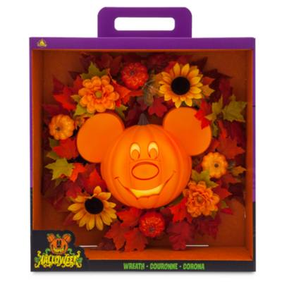 Mickey Mouse Jack-o'-Lantern Halloween Wreath
