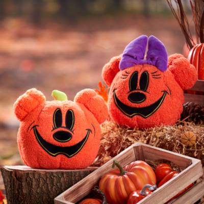 Mickey and Minnie Mouse Jack-o'-Lantern Halloween Throw Pillow Set