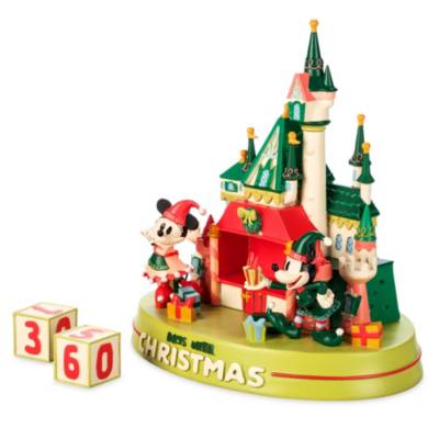 Mickey Mouse and Minnie Mouse Holiday Fantasyland Castle Countdown Calendar Figure