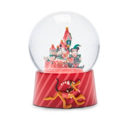 Mickey Mouse and Minnie Mouse Fantasyland Castle Holiday Snow Globe 2024