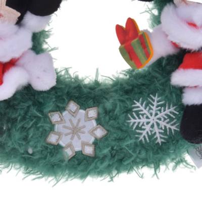 Mickey and Minnie Plush Holiday Wreath, Disney Christmas