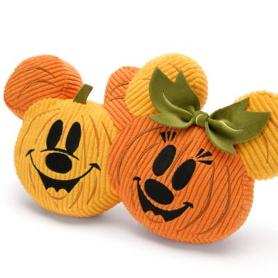 Mickey and Minnie Mouse Pumpkin Halloween Throw Pillow