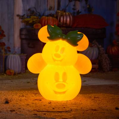 Mickey and Minnie Light-Up Jack-o'-Lantern