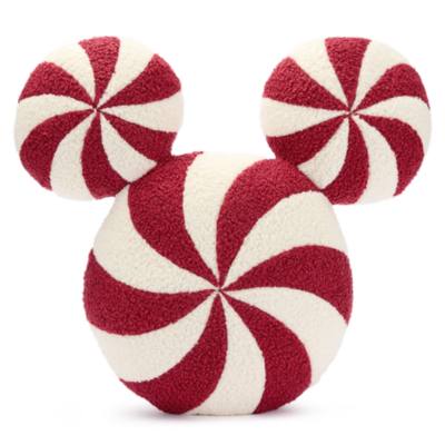 Mickey Mouse Icon Peppermint Swirl Throw Pillow
