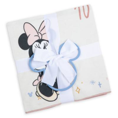 Mickey Mouse and Minnie Mouse Baby Milestone Blanket Set