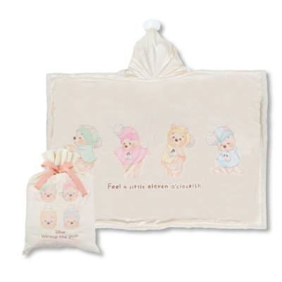 White Pooh 系列小熊維尼附袋連帽毛毯