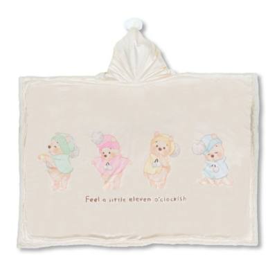 White Pooh 系列小熊維尼附袋連帽毛毯