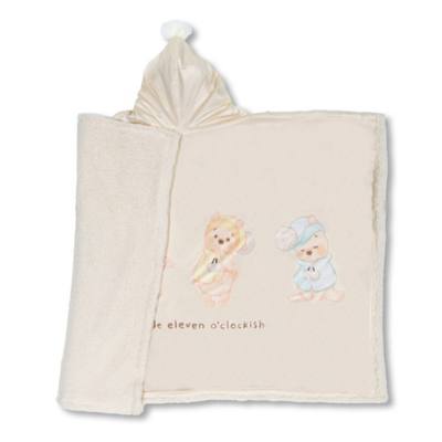 White Pooh 系列小熊維尼附袋連帽毛毯