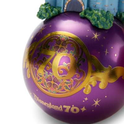 Sleeping Beauty Castle Glass Ball Ornament, Disneyland 70th Anniversary