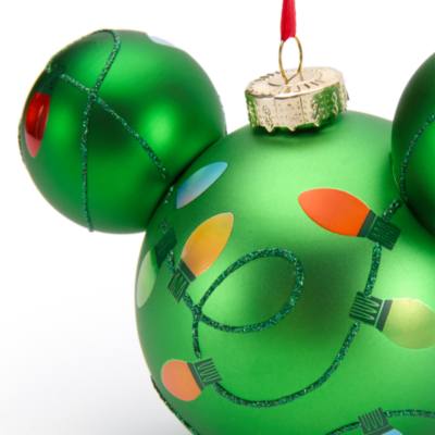 Mickey Mouse Icon Ball Ornament, Holiday Lights