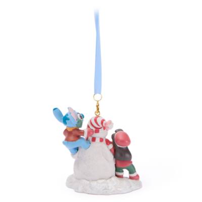 Lilo & Stitch with Snowman Sketchbook Ornament