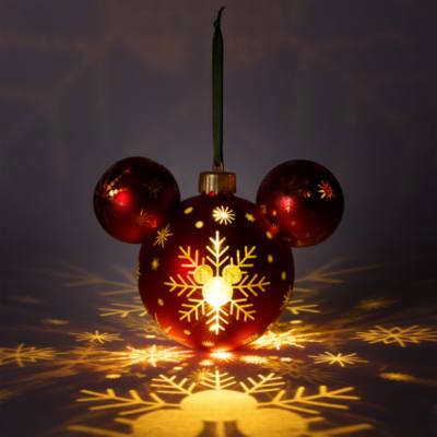 紅色米奇頭像發光節日掛飾