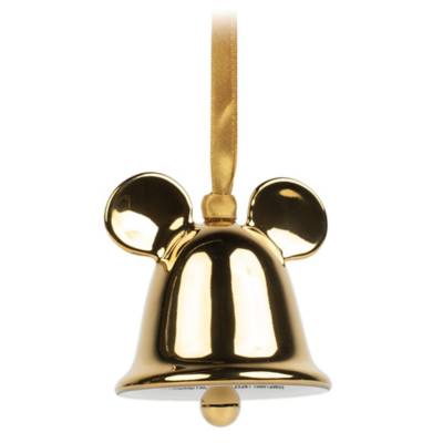 Mickey Mouse Gold Bell Ornament
