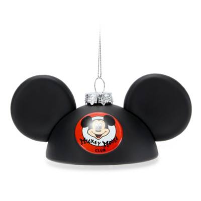 Mouseketeer Ear Hat Glass Ornament, The Mickey Mouse Club