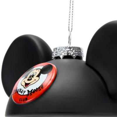 Mouseketeer Ear Hat Glass Ornament, The Mickey Mouse Club