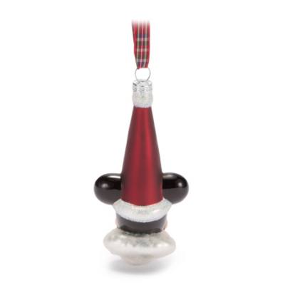 Minnie Mouse Mrs. Claus Glass Hanging Ornament