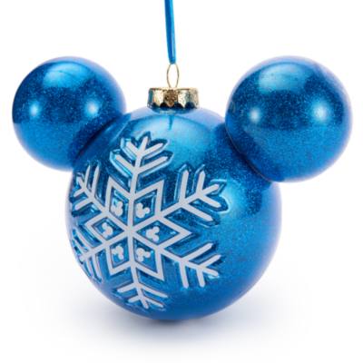 Mickey Mouse Icon Ball Ornament, Glitter Snowflake