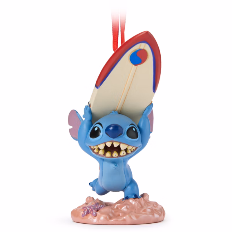 Stitch with Surfboard Sketchbook Ornament, Lilo & Stitch