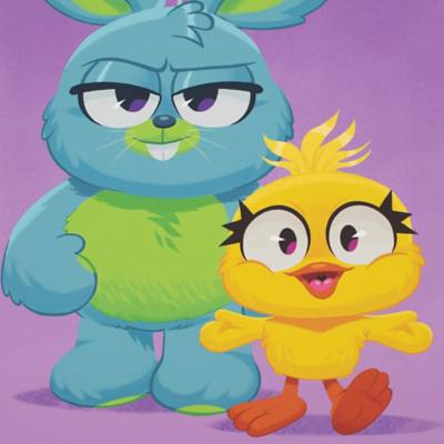 Ducky and Bunny Art Print, Toy Story