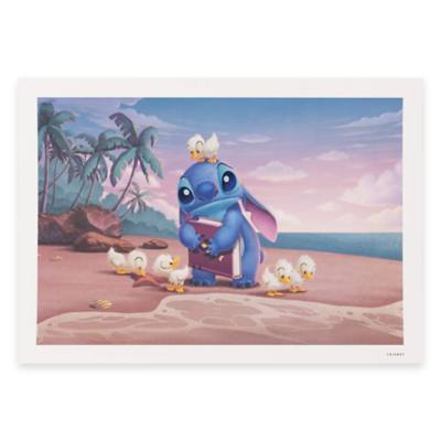 Stitch with Ducks Art Print, Lilo and Stitch